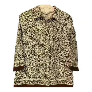 Liz&co brown and white shirt